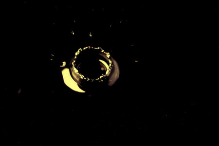 abstract background of a water drop on a black background close upの写真素材