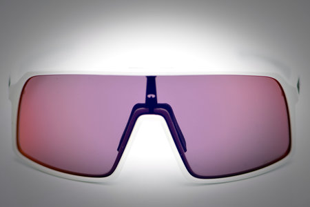Sunglasses with pink glasses on a white background. 3d renderingの写真素材