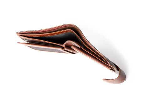 wallet, empty, money, isolated, crisis, brown, shoppingの写真素材