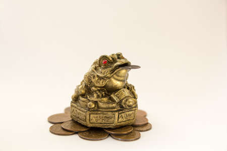 Symbol toad on a white background Feng Shuiの写真素材