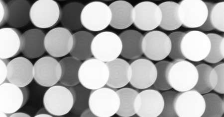 Defocused lights, black and white circles abstractionの写真素材