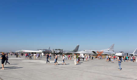 Engels, Russia - August 19, 2017: Day of the Air Fleet. Airplane in the aircraft park