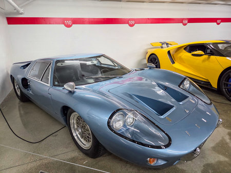 Los Angeles, USA - November 30, 2025: Petersen Automotive Museum. Ford GT40 MK III