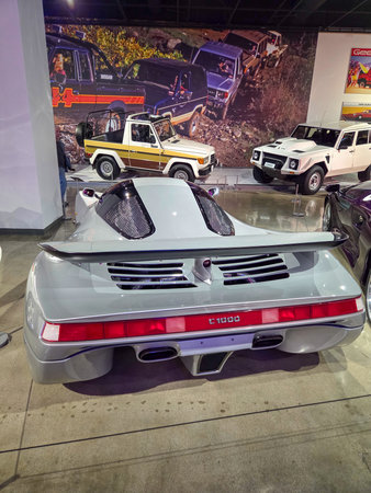 Los Angeles, USA - November 30, 2025: Petersen Automotive Museum. 1995 Lotec C1000