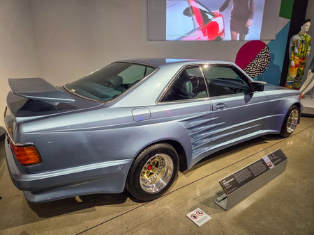 Los Angeles, USA - November 30, 2025: Petersen Automotive Museum. 1990 Mercedes-Benz 560SEC
