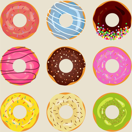 poster or postcard design, template for dessert menu in cafe.Vector eps10.のイラスト素材