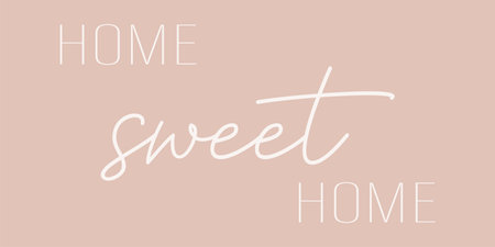 HOME sweet HOME- hand drawn calligraphy and lettering inscription.のイラスト素材