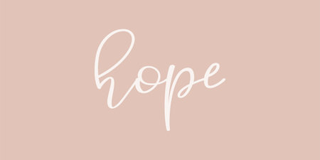 hope- hand drawn calligraphy and lettering inscription.のイラスト素材