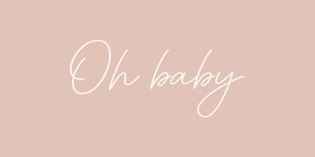 Oh baby - hand drawn calligraphy and lettering inscription.のイラスト素材