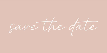 Save the date - hand drawn calligraphy and lettering inscription.のイラスト素材