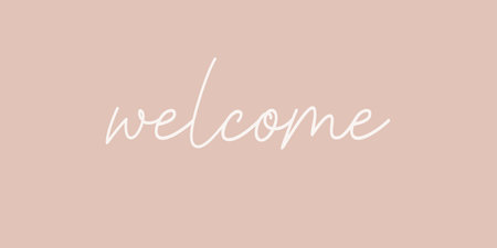 Welcome- hand drawn calligraphy and lettering inscription.のイラスト素材