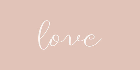 love - hand drawn calligraphy and lettering inscription.のイラスト素材