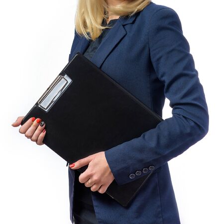 Girl secretary girl accountant. Happy business woman. Work, secretary.の写真素材