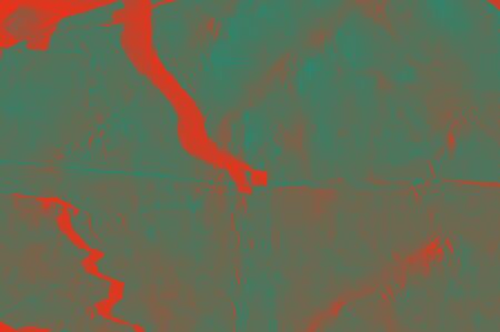 Abstract background of turquoise red. Painting for an interior with an abstract composition. Abstract forms for designs.の写真素材