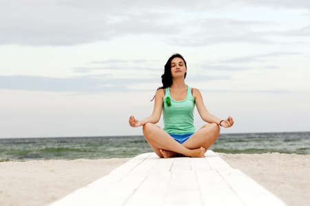 engaged in yoga