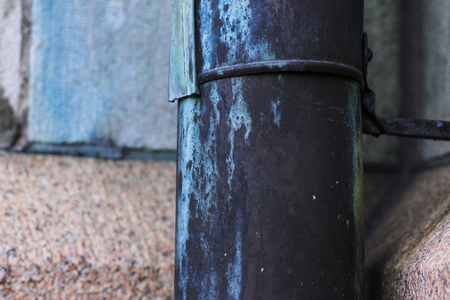 Old drainpipe - texture of metal oxidesの写真素材