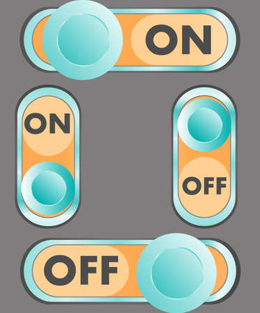 on a gray background shows the switchのイラスト素材