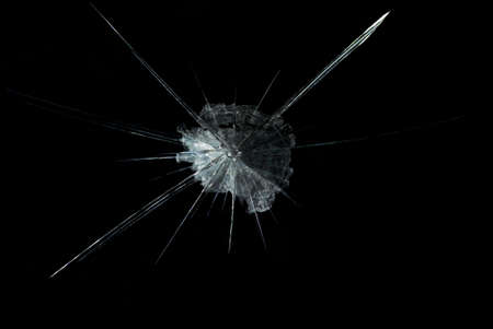 abstraction crack on broken glass and mirror on an isolated background