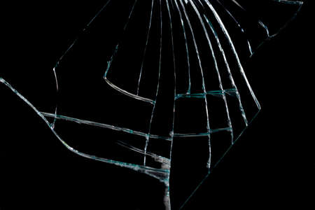 abstraction crack on broken glass and mirror on an isolated background