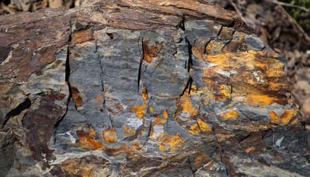 stone rock paintings with paints and wind by the artist of natureの写真素材