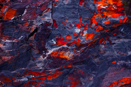 stone rock paintings with paints and wind by the artist of natureの写真素材