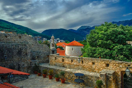 Gorgeous scenic view on the Town in Budva, Montenegro