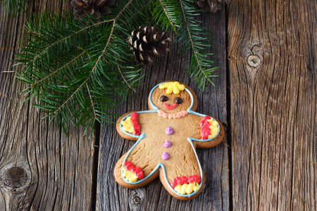 Christmas concept. Gingerbread man.の写真素材