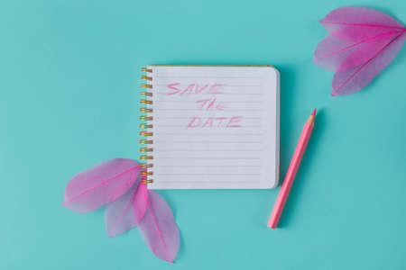 Save the date inspiration. Homemade sweet meringue, light and deliciousの写真素材