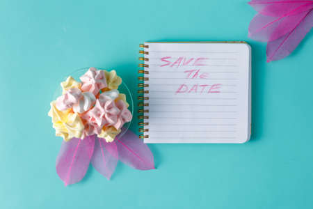 Save the date inspiration. Homemade sweet meringue, light and delicious
