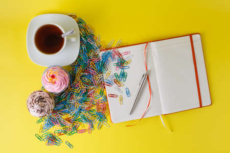 Dream job concept. Office paperclip on bright background