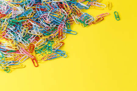 Dream job concept. Office paperclip on bright backgroundの写真素材