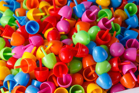Kid education play concept. Colored plastic mosaicの写真素材