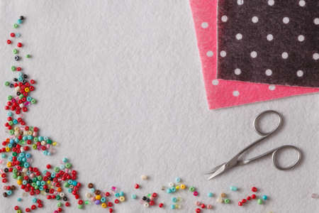 Promotional place with leisure needlework symbol. Female Craft conceptの写真素材