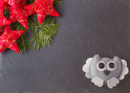 Winter greeting card template.の写真素材