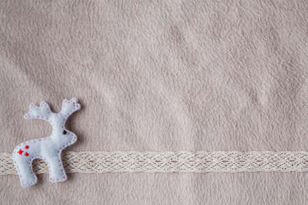 Christmas card decoration with deer.の写真素材