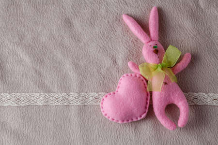 Easter card decoration with bunny.の写真素材