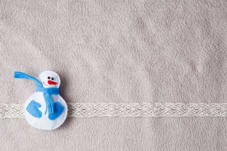 christmas card decoration with snowman.の写真素材