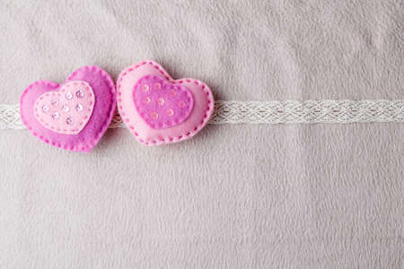 Wedding card decoration with couple heart.
