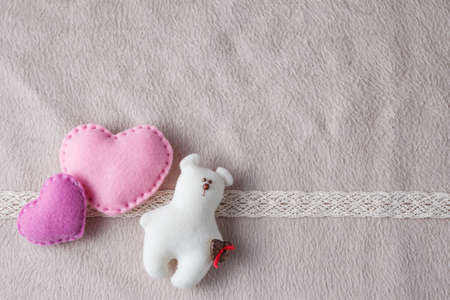 Wedding card decoration with with couple heart.の写真素材