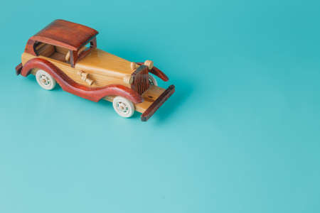 Retro car toy with place to text messagesの写真素材