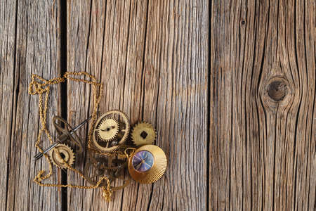 Detail of clock parts for restoration