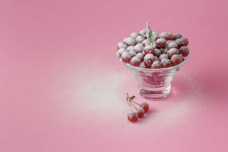 Kid birthday announce card concept with cherriesの写真素材