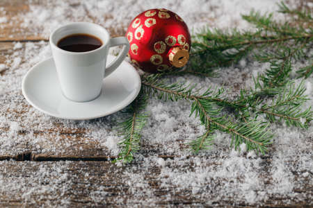 mug and red ball and cone