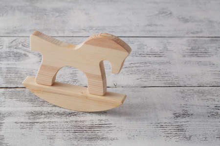 wooden horse, children's toyの写真素材