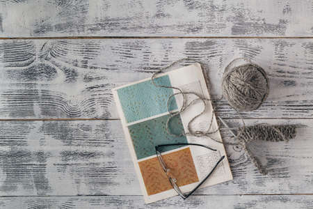 knitting wool color ball hobbyの写真素材