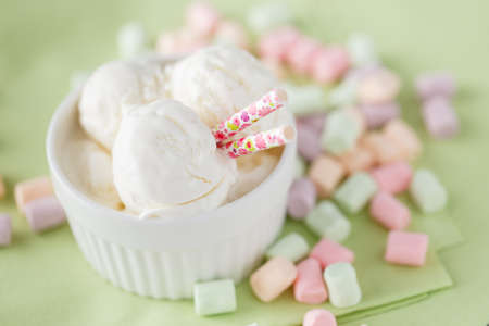 Ice cream dessert closeup viewの写真素材