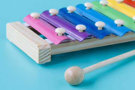 Xylophone Metallophone For Kids with sticksの写真素材