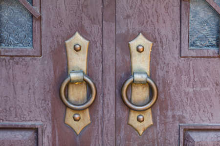 Antique Wooden Carved Doorの写真素材