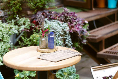 Old fashioned cafe terraceの写真素材