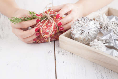 Christmas decoration and Christmas gift. New yearの写真素材